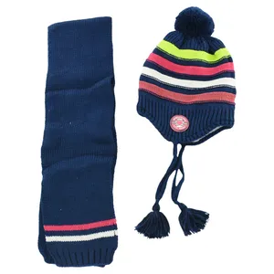 ست کلاه و شال گردن بافتنی بچگانه آی چیلک مدل IC001