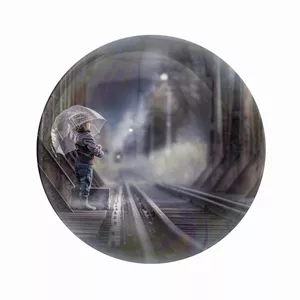 مگنت عرش طرح فانتزی منظره ریل قطار و دختر کد Asm5202
