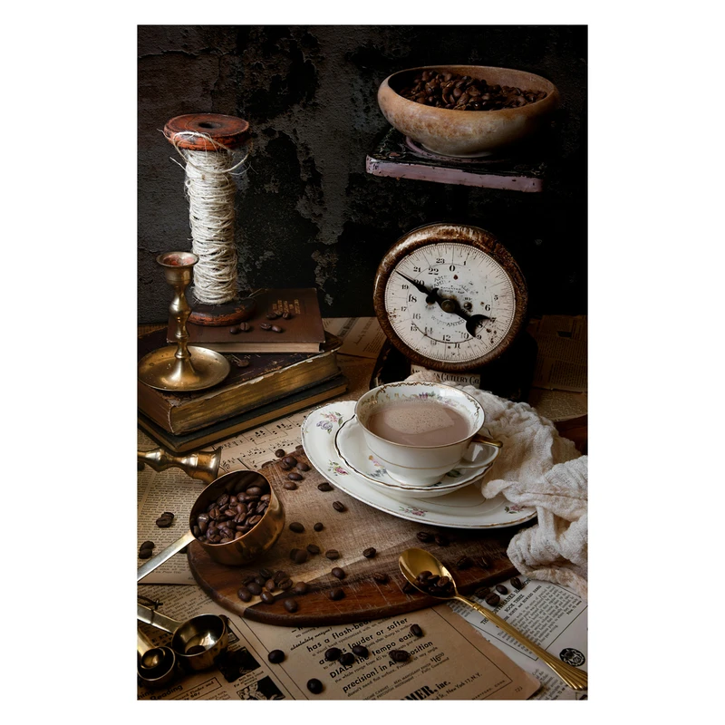 تابلو شاسی مدل قهوه طرح وینتیج کد VinCof