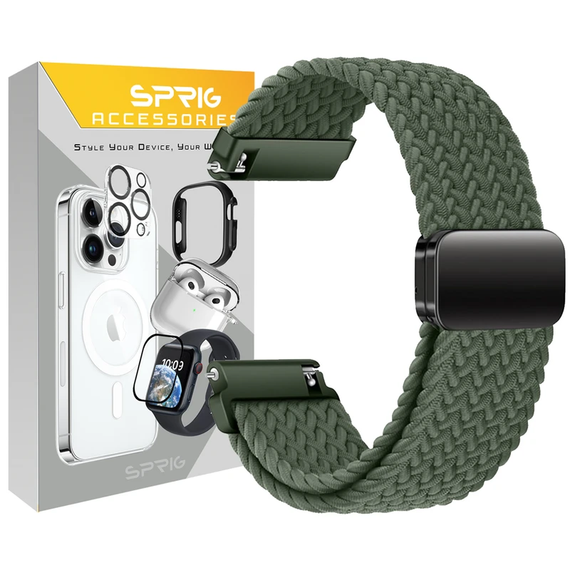 بند اسپریگ مدل Magnetic Loop Braided مناسب برای ساعت هوشمند سامسونگ Galaxy watch 6 40mm / 6 44mm / 6 classic 43mm / 6 classic 47mm