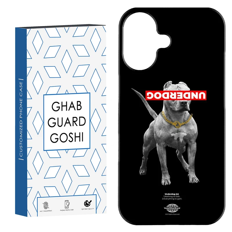 کاور قاب گارد گوشی طرح پیتبول کد Dimo-744 مناسب برای گوشی اپل Iphone 16     
