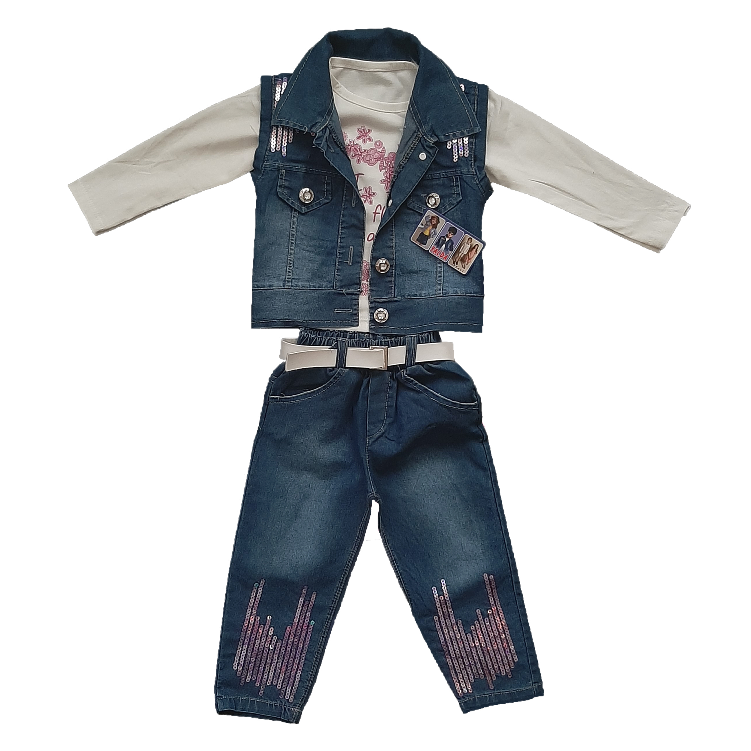 ست 3 تکه لباس دخترانه مدل ZI 107