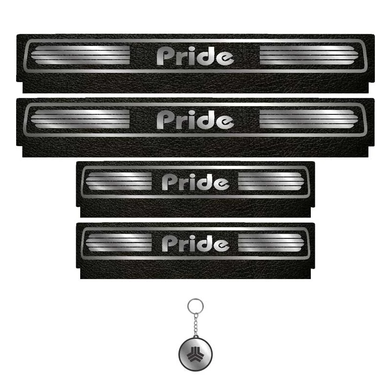 برچسب پارکابی خودرو لندمون کد LM105 MS مناسب برای پراید مجموعه 4 عددی به همراه جاکلیدی