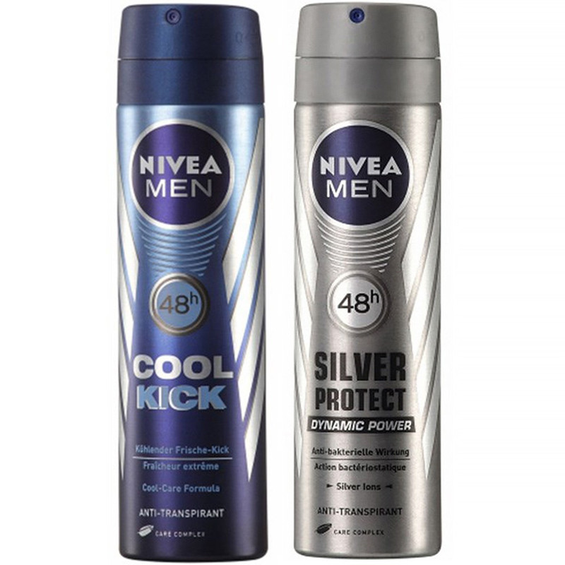 اسپری بدن مردانه نیوآ مدل Silver Protect Cool Kick حجم 150 میلی لیتر بسته 2 عددی اسپری بدن مردانه نیوآ مدل Silver Protect Cool Kick حجم 150 میلی لیتر بسته 2 عددی