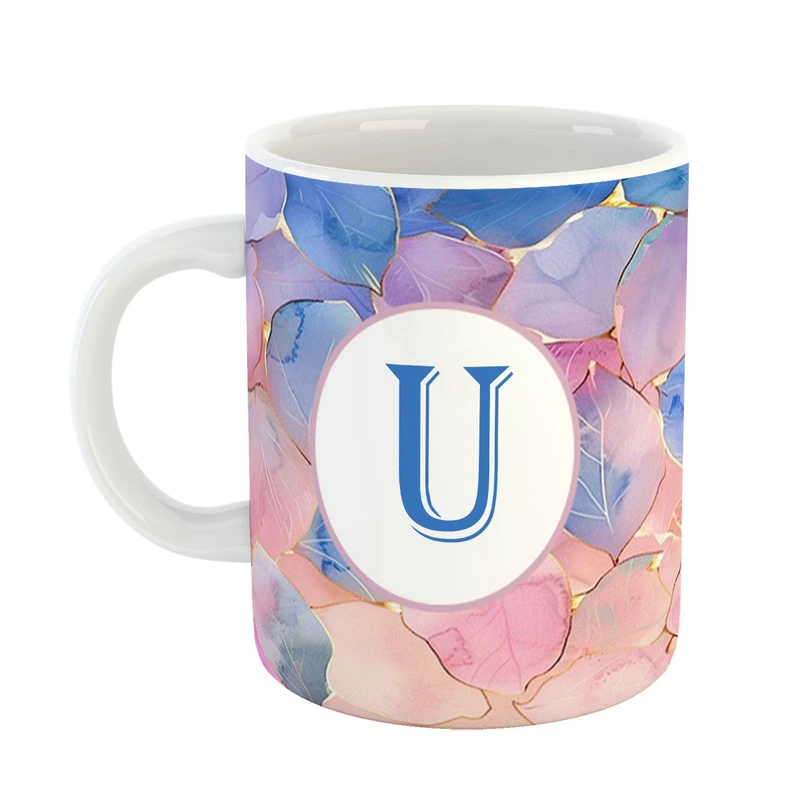 ماگ پادآفرین مدل فانتزی طرح حرف U کد 24