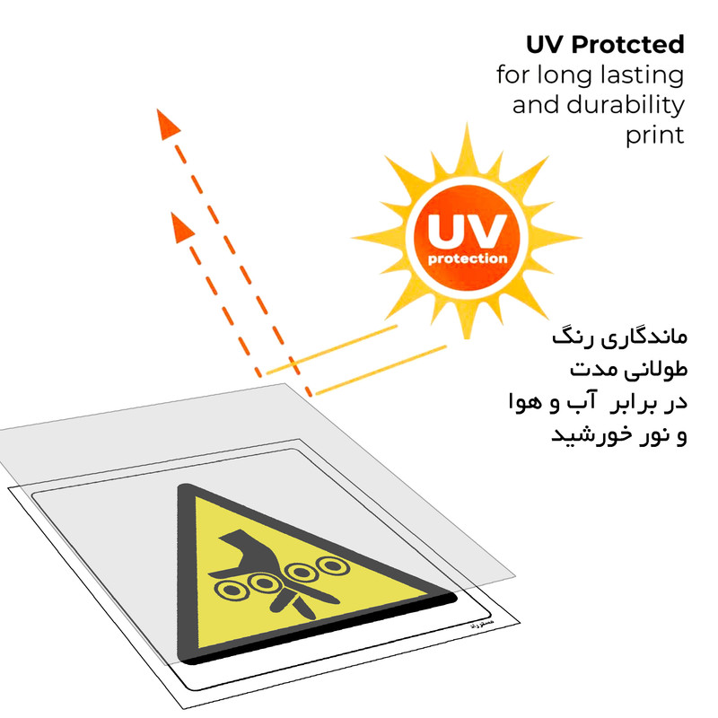 برچسب ایمنی مستر راد طرح خطر آسیب دیدگی مدل HSE-OSHA-059