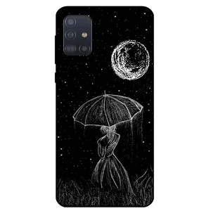 Megafone Girl and Moon 1369 Cover For Samsung Galaxy A51