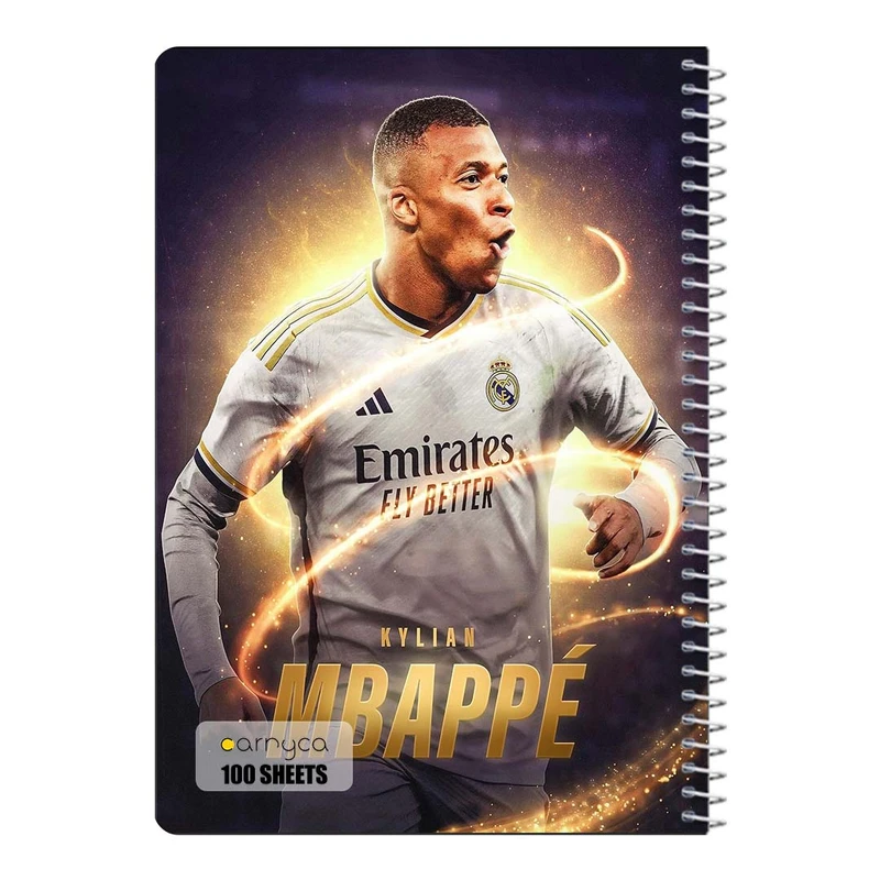 دفتر شطرنجی 100 برگ سیمی کارنیکا طرح ام باپه Mbappe کد 81210