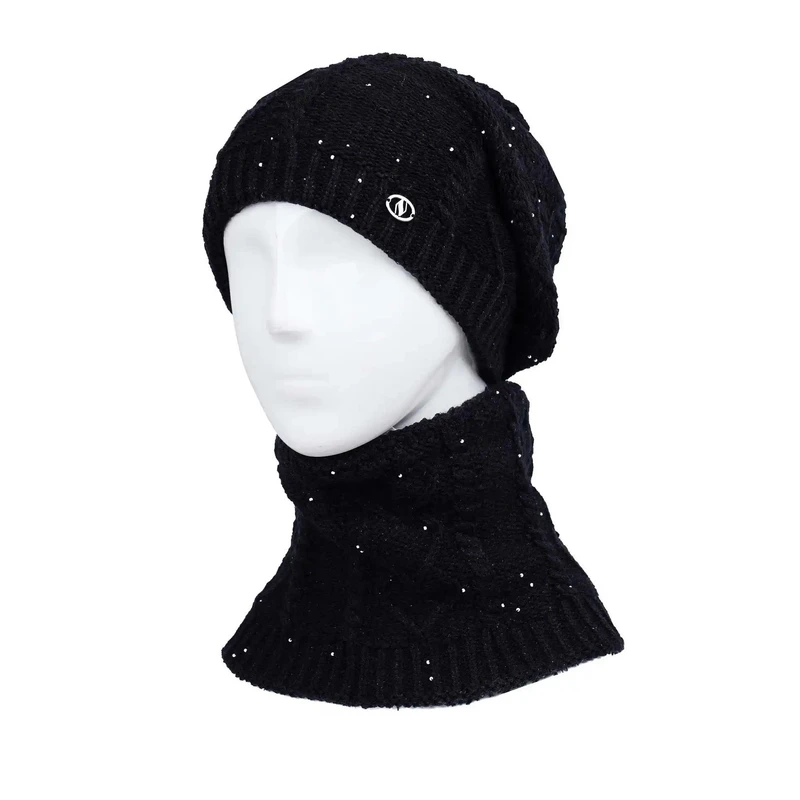 ست کلاه و شال گردن بافتنی زنانه مدل MDSS-CH5274