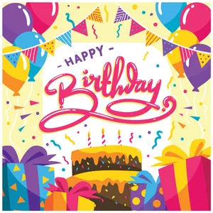 بنر تم تولد طرح HAPPY BIRTHDAY کد 1090