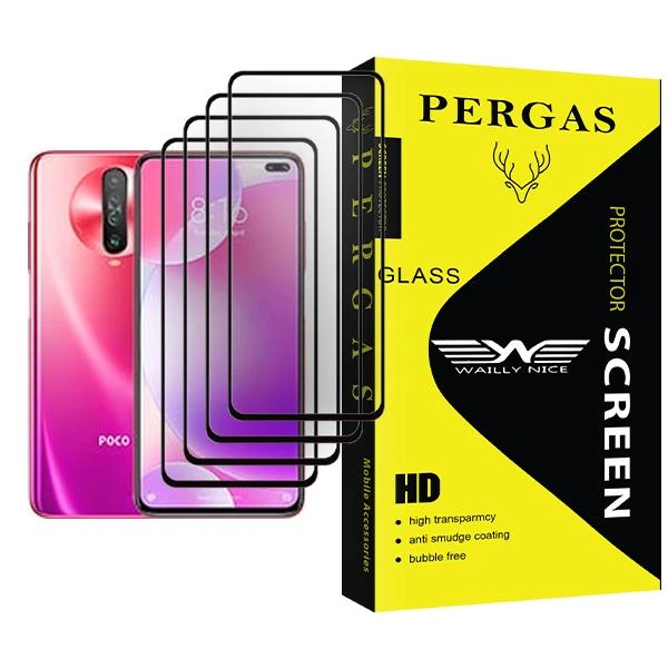 محافظ صفحه نمایش وایلی نایس مدل Pergas Glass MIX004 مناسب برای گوشی موبایل شیائومی Poco X2 بسته چهار عددی