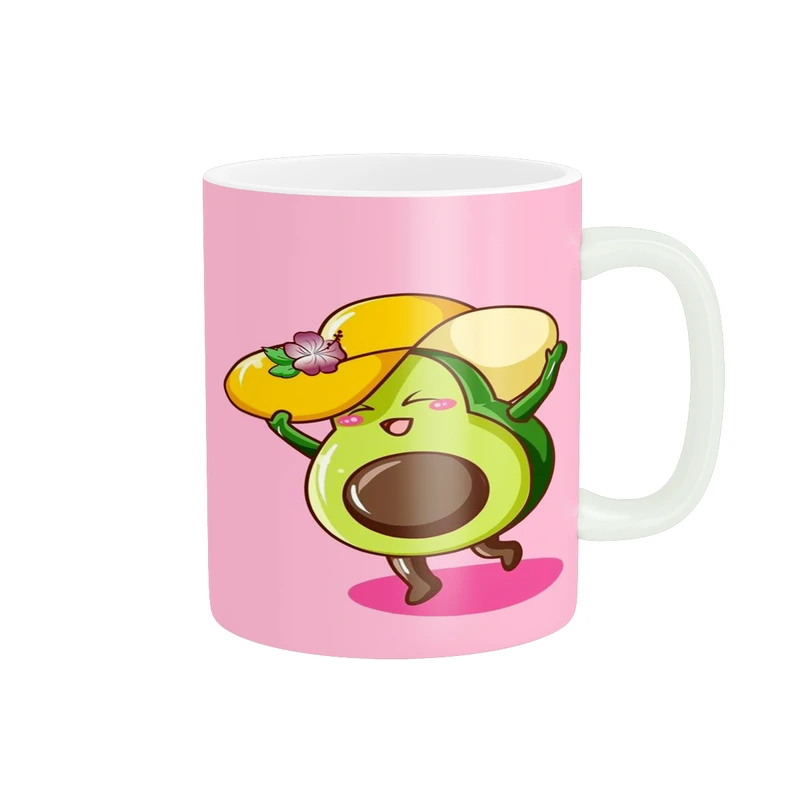 ماگ پادآفرین مدل فانتزی طرح آووکادو کیوت و بامزه آواکادو کد p9845