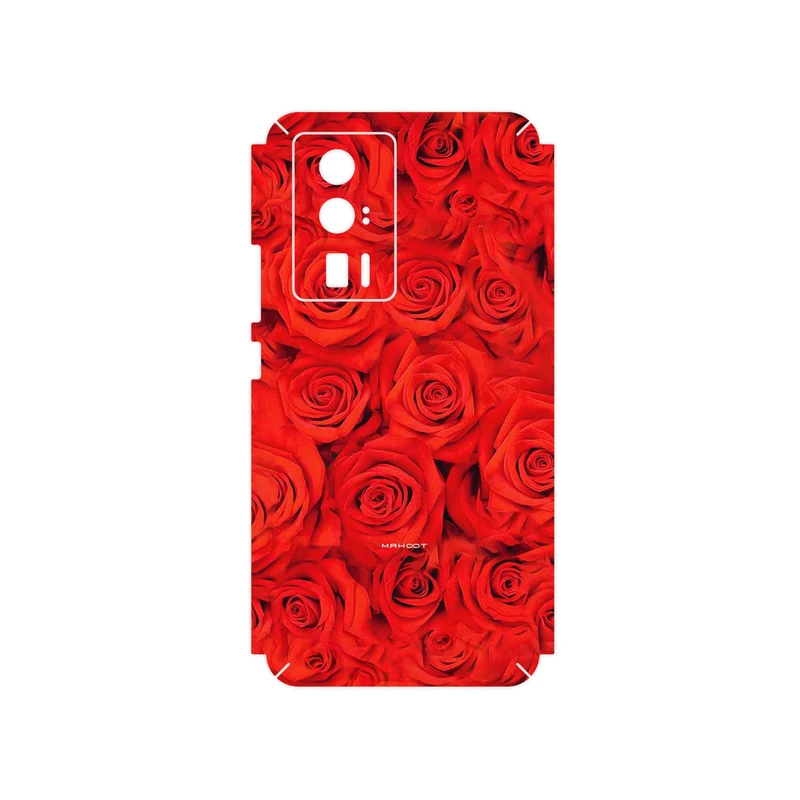 برچسب پوششی ماهوت مدل Red_Flower مناسب برای گوشی موبایل شیائومی Poco F5 Pro