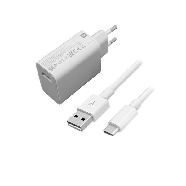 شارژر دیواری شیائومی مدل ردمی نوت 10 به همراه کابل تبدیل USB-C