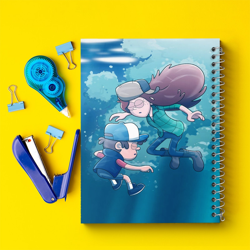 دفتر مشق 50 برگ خندالو طرح آبشار جاذبه کد F2246