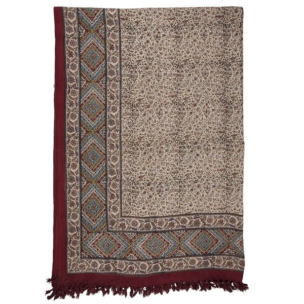 سفره قلمکار ممتاز اثر عطریان مدل دو رویه طرح 17 سایز 135 × 200 سانتی متر سفره قلمکار ممتاز اثر عطریان مدل دو رویه طرح 17 سایز 135 × 200 سانتی متر