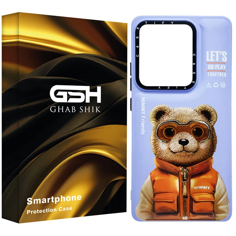 کاور قاب شیک مدل سیلیکونی طرح پوفی مناسب برای گوشی موبایل شیائومی Redmi 13C / Poco C65