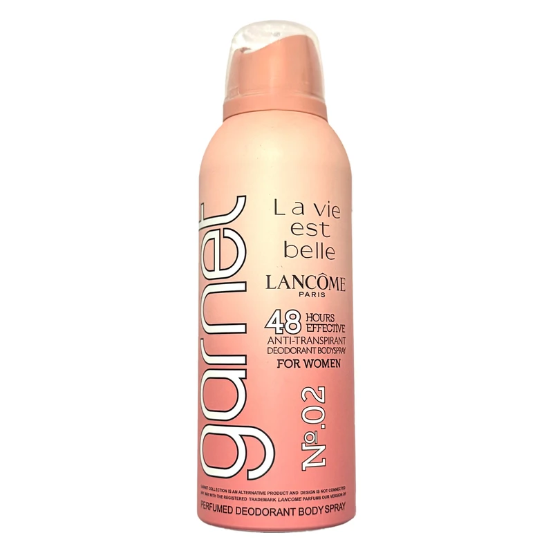 اسپری دئودورانت زنانه گارنت مدل La via est bella حجم 200 میلی‌لیتر