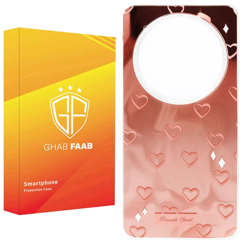 کاور قاب فاب مدل دخترانه طرح Pink Heart مناسب برای گوشی موبایل شیائومی Redmi 14C / 14C 5G / 14R / A4 / A3 Pro / Poco C75