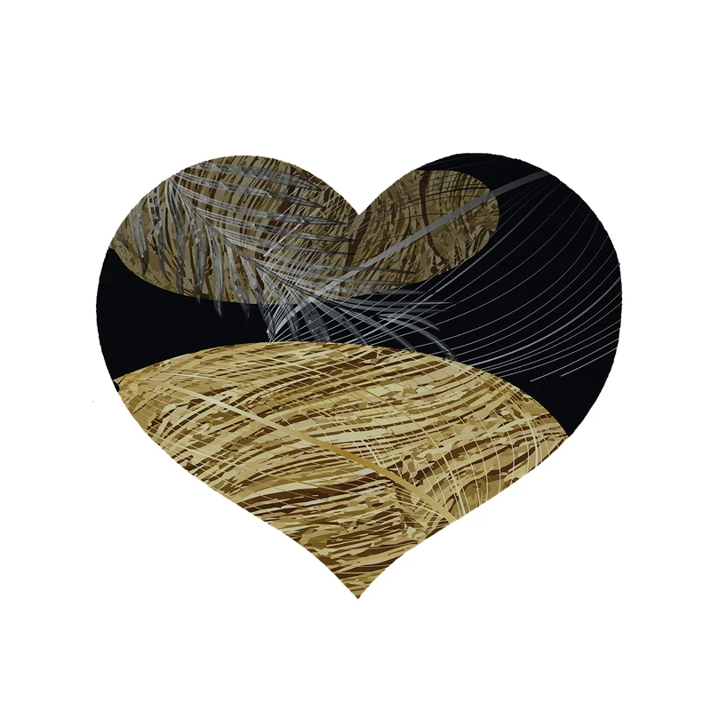 پادری مدل قلب طرح برگ کد 8981 سایز 90x90 سانتی متر 