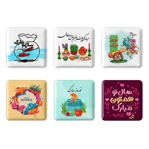 مگنت خندالو طرح نوروز کد 1631B مجموعه 6 عددی
