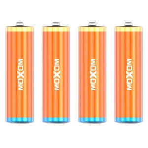باتری قلمی موکسوم مدل آلکالاین POWERFUL MOX-LR6 AA 1.5V بسته 4 عددی