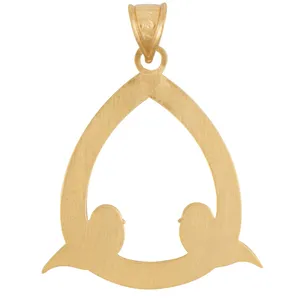 Rosa N002 Gold Necklace Pendant Plaque