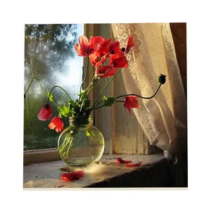 کاشی طرح گلدان شیشه ای کد f14