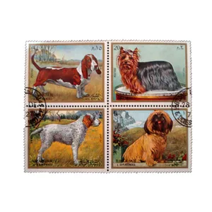 تمبر یادگاری مدل سگ کد bc-1502 مجموعه 4 عددی