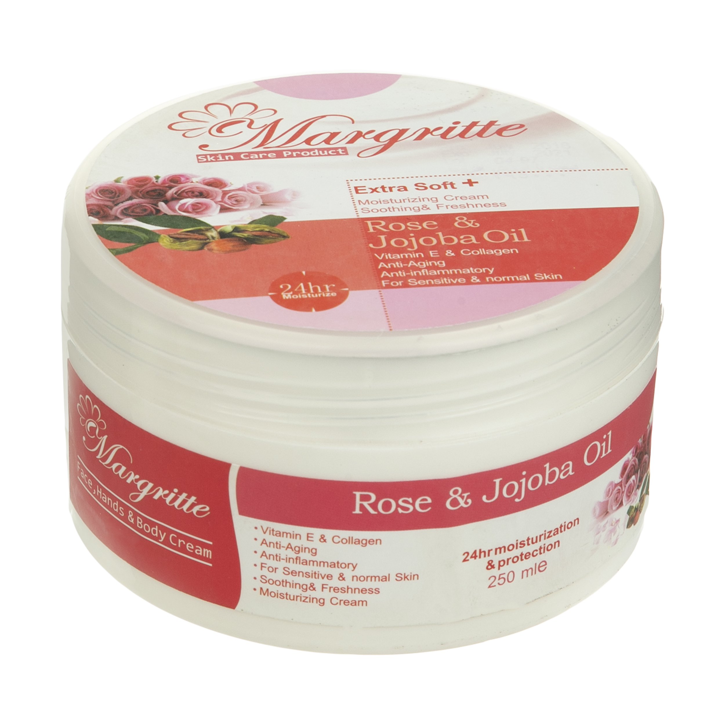 کرم مرطوب کننده مارگریت مدل Roze & Jojoba Oil حجم 250 میلی لیتر