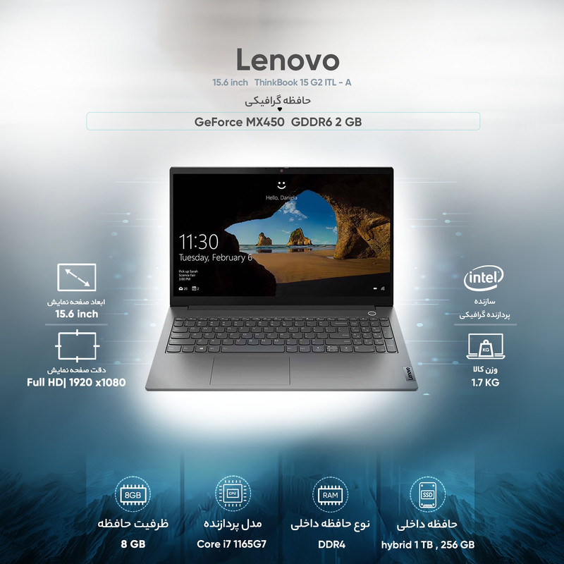 لپ تاپ 15.6 اینچی لنوو مدل  ThinkBook 15 G2 ITL - A