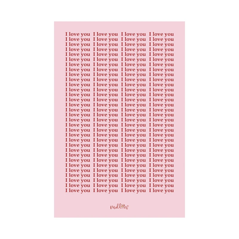 کارت پستال ملو طرح عشق مدل V007