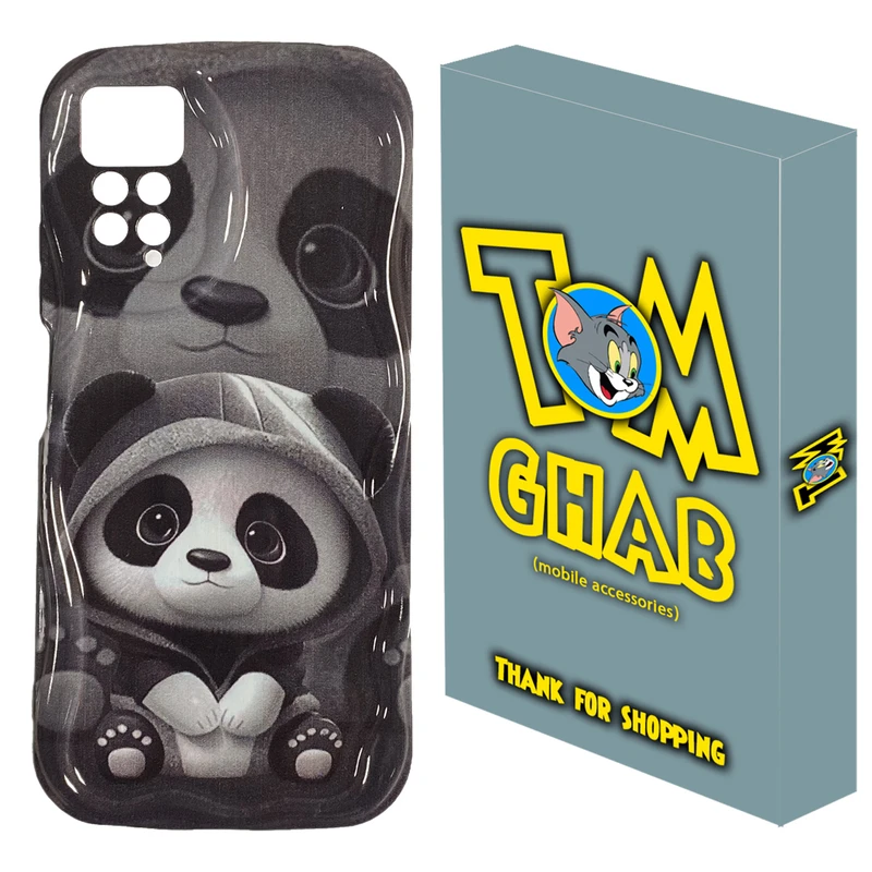 کاور تام قاب مدل پاندا طرح کلاه مناسب برای گوشی موبایل شیائومی Redmi Note 11S / Note 11 4G