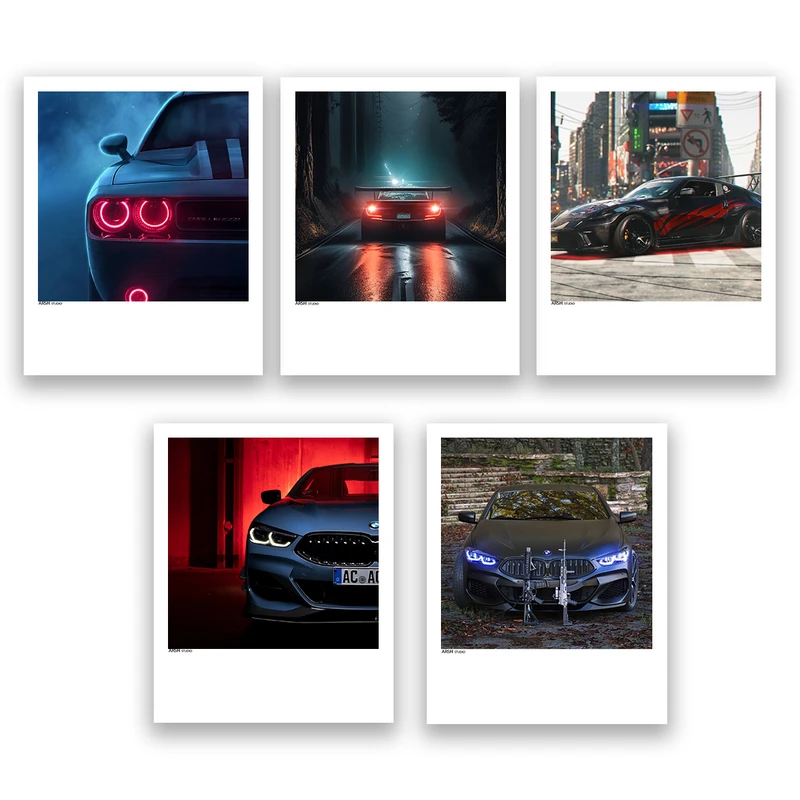 آویز تزیینی عرش مدل فانتزی ماشین اسپرت کد Asa216 مجموعه پنچ عددی