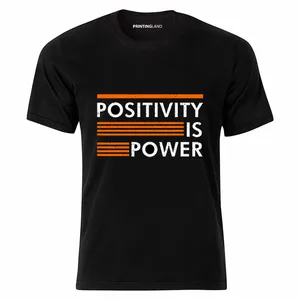 تی شرت آستین کوتاه مردانه پرینتینگ لند طرح POSITIVITY کد P119