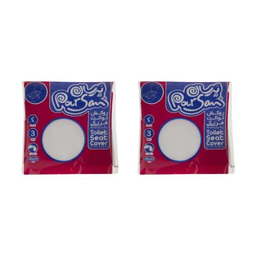 روکش یکبار مصرف توالت فرنگی پرسان کد 500190 دو بسته 3 عددی