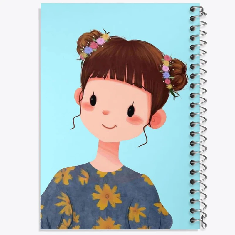 دفتر مشق 50 برگ خندالو مدل دخترانه فانتزی کد 25738