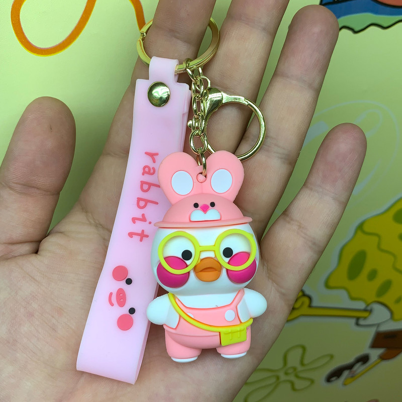 جاکلیدی مدل سیلیکونی طرح جوجه دختر عینکی