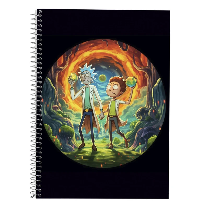 دفتر زبان 50 برگ مدوپد مدل سه خط طرح ریک اند مورتی rick&morty کد DF10815