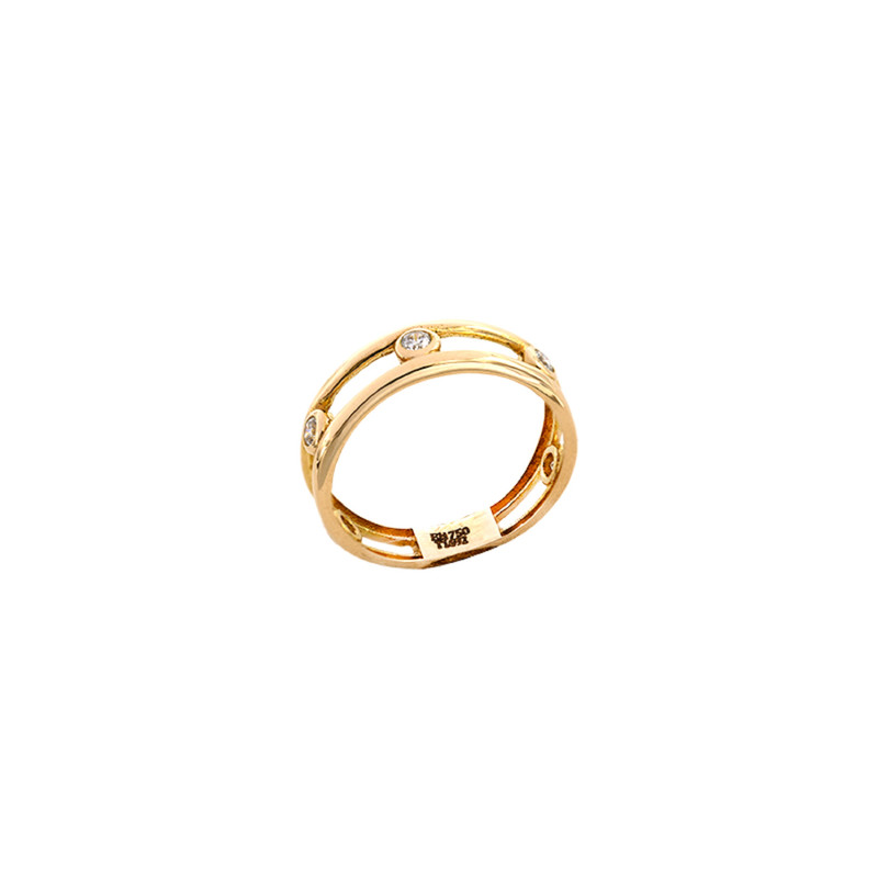 انگشتر طلا 18 عیار زنانه الی گالری مدل طرح مسیکا