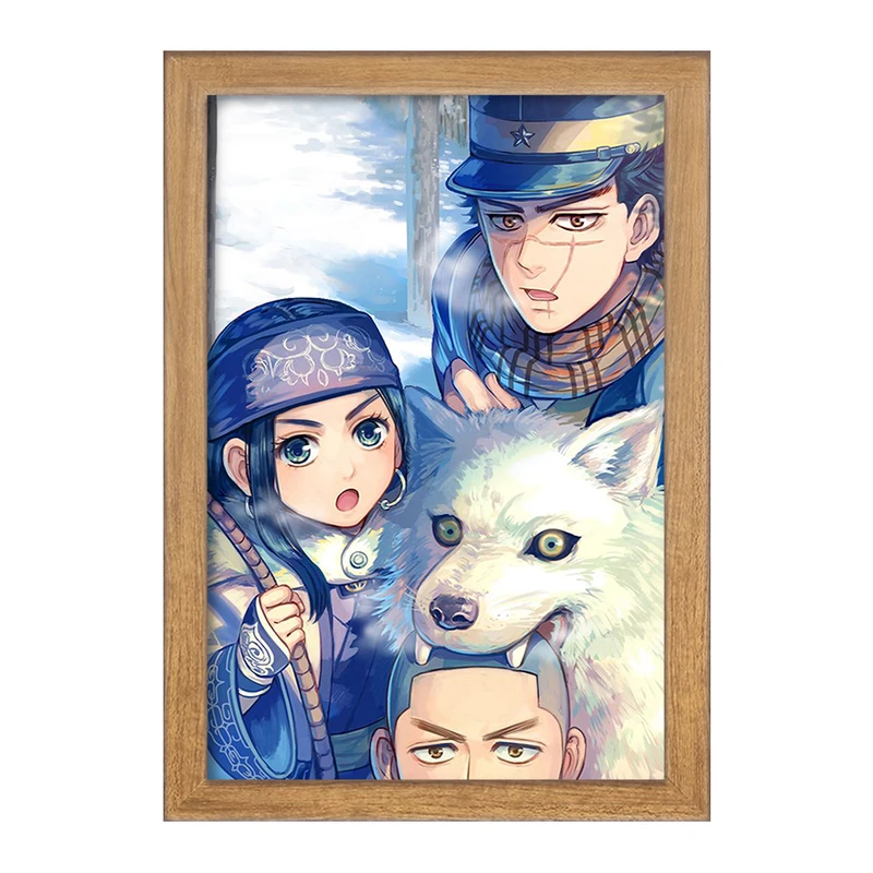تابلو خندالو مدل سایچی و اسیرپا انیمه کامویی طلایی Golden Kamuy کد 23723
