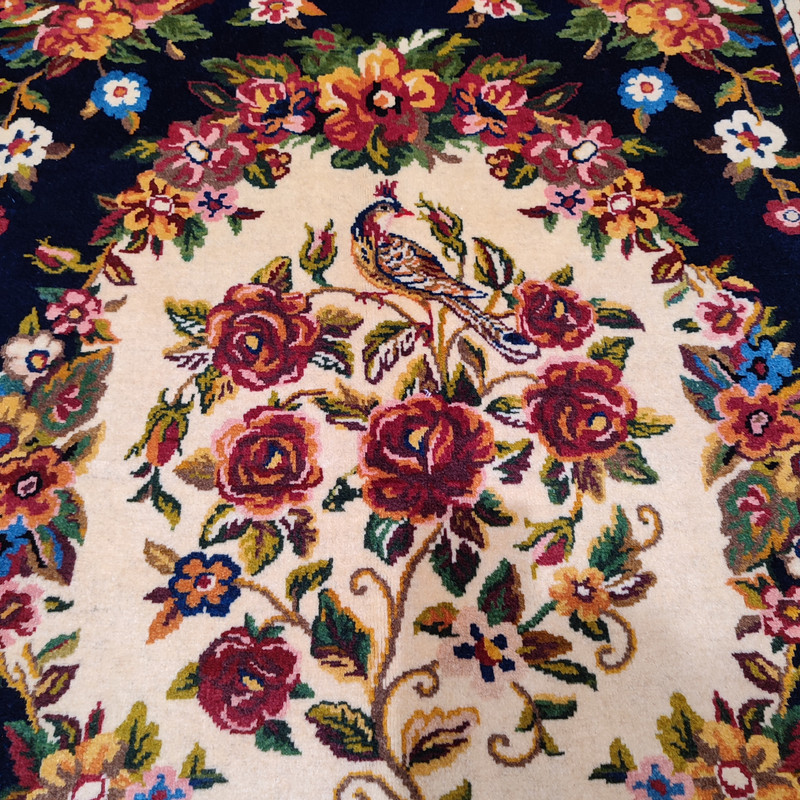 فرش دستبافت دو متری طرح باغ بهشت کد AA395