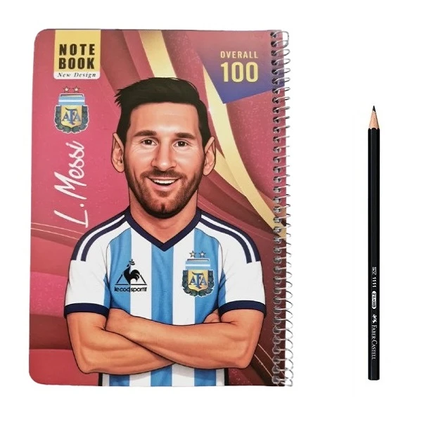 دفتر نقاشی 50 برگ مدل حاشیه دار طرح مسی به همراه مداد