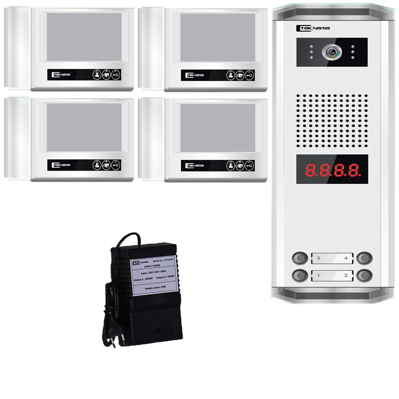 درب بازکن تصویری تک نما مدل D70-4V مجموعه 5 عددی