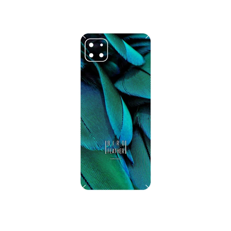 برچسب پوششی ماهوت مدل Green Feather مناسب برای گوشی موبایل سامسونگ Galaxy A22 5G