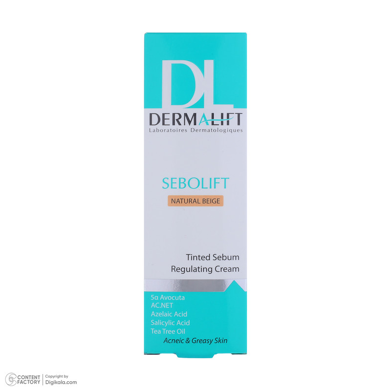 کرم ضد جوش صورت درمالیفت مدل sebolift مناسب پوست‌های چرب و آکنه‌ای حجم 30 میلی لیتر