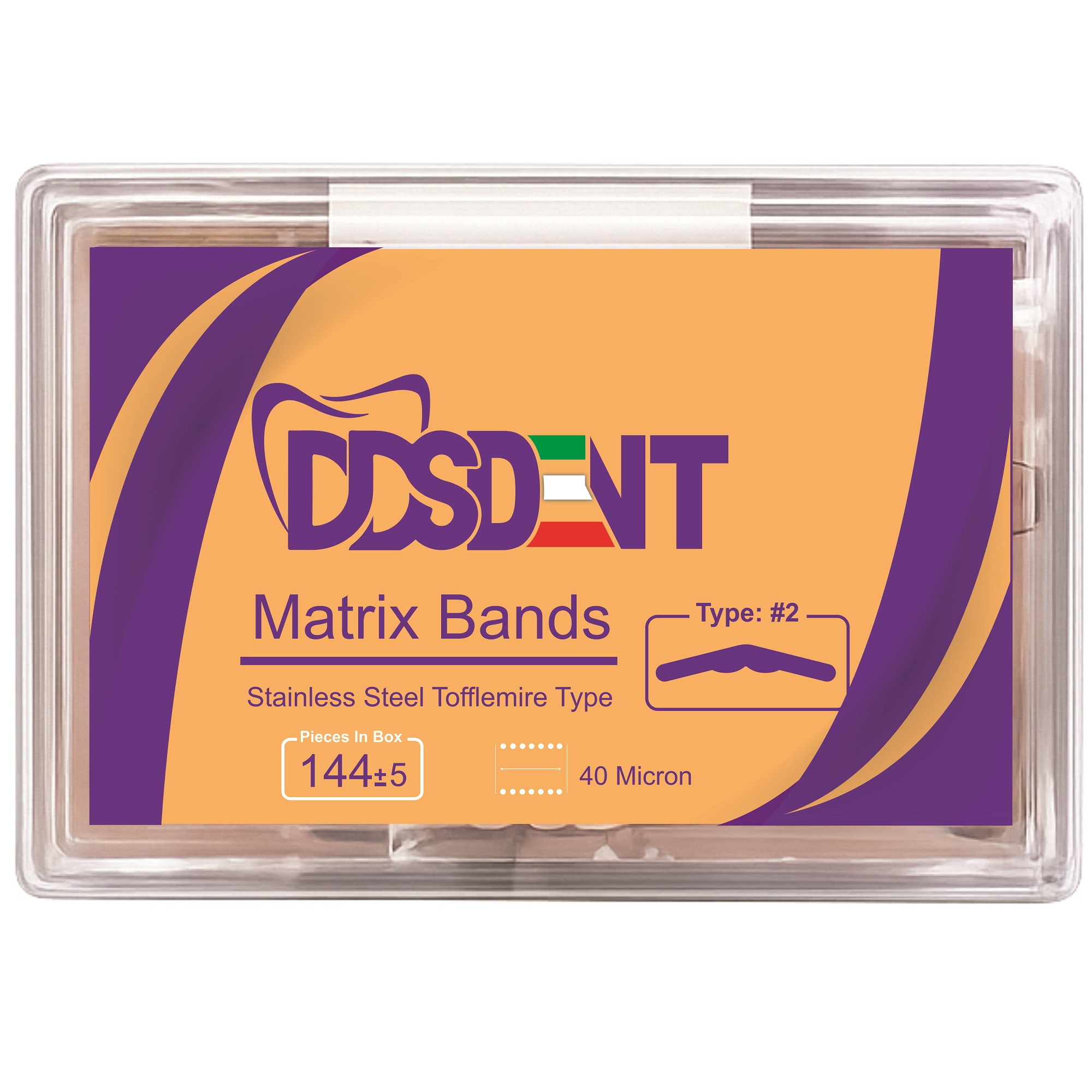 نوار ماتریکس دندانپزشکی دی دی اس دنت مدل TOFF بسته 144 عددی