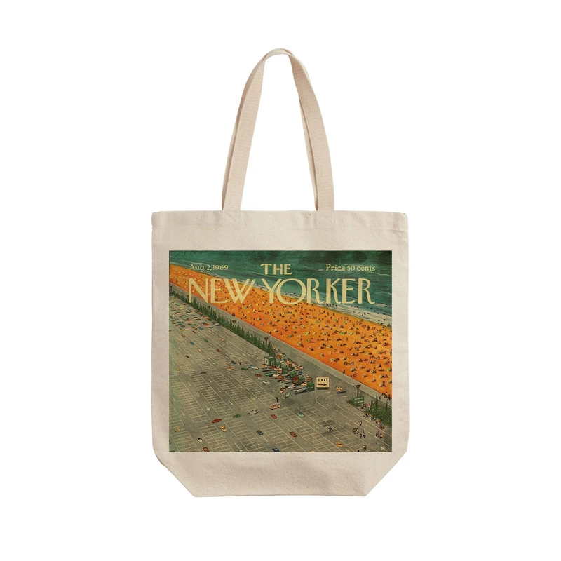 ساک خرید ترمه طراحان ایده طرح ساحل شلوغ کد strm0604  - L