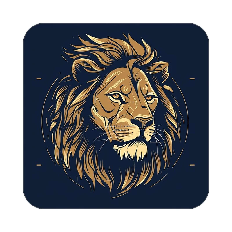 زیر لیوانی کاکتی طرح شیر مدل mp24096