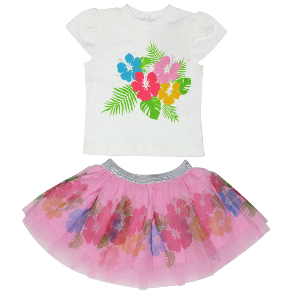 ست بلوز و دامن دخترانه لیلی اند جک طرح گل کد brfp-352